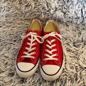 Red converse shoes